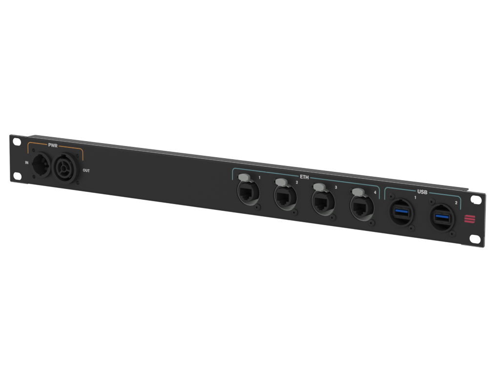 SANTOSOM Connection System Informatic 1U (PWR, ETH, USB)