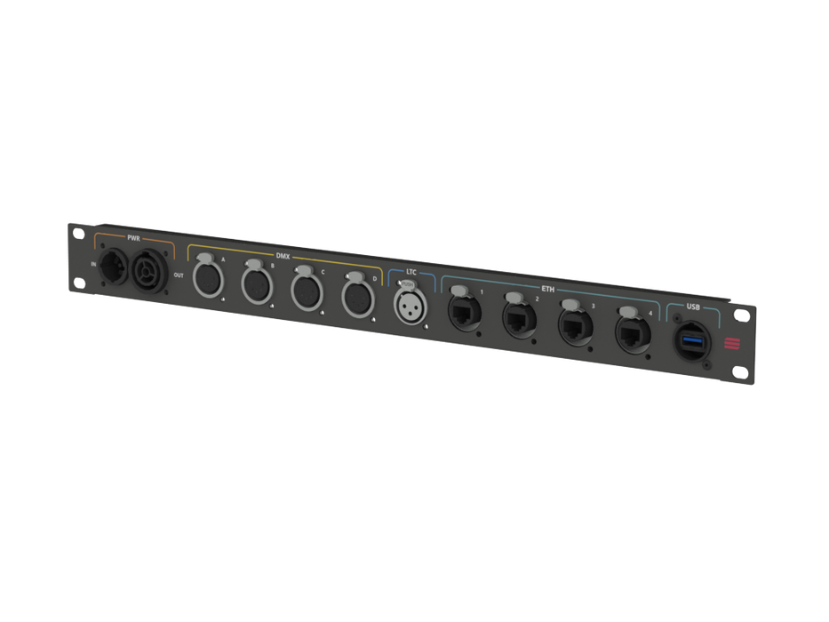 SANTOSOM Connection System Light 1U (PWR,DMX,LTC,ETH,USB)