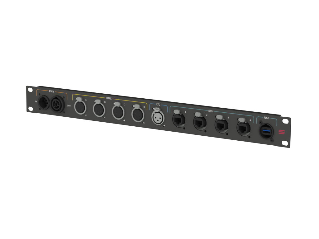 SANTOSOM Connection System Light 1U (PWR,DMX,LTC,ETH,USB(EU))