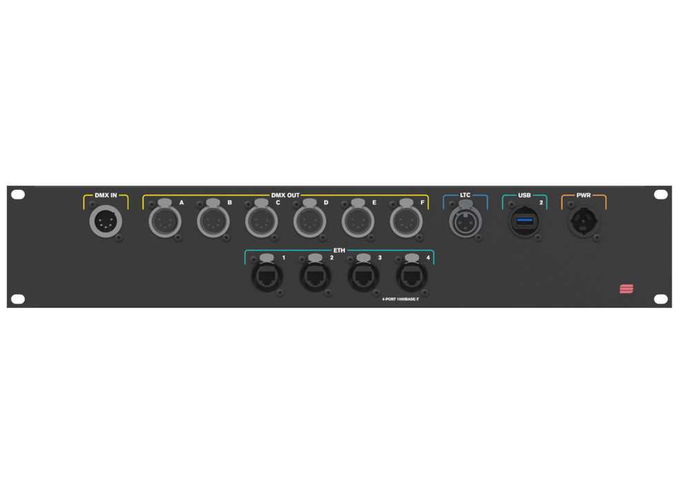 SANTOSOM Connection System Light 2U (PWR,LTC,DMX,ETH,USB(US))