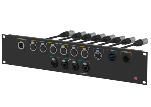 SANTOSOM Connection System Light 2U (PWR,LTC,DMX,ETH,USB(US))