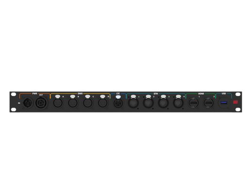 SANTOSOM Connection System Light 1U (PWR,DMX,LTC,ETH,USB)