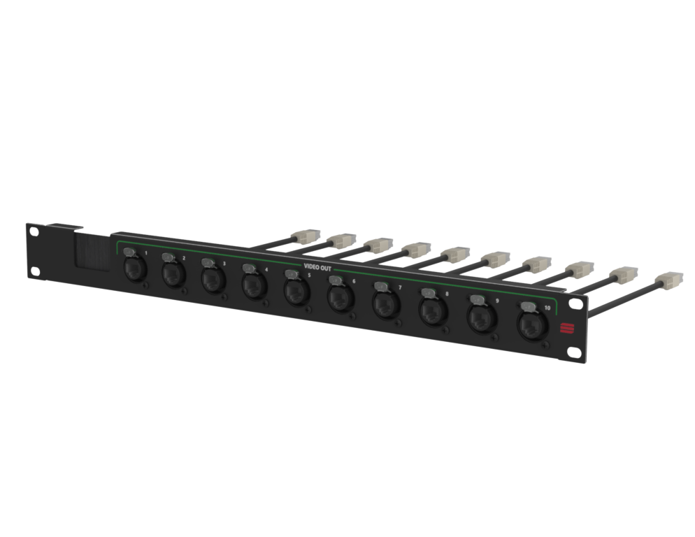 SANTOSOM HARDWARE Connection System video 1U, w/ brush (OUT 1-10)
