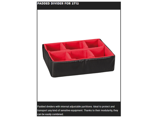 PLASTIC CASES ACCESSORY Padded DIVIDER For 2712