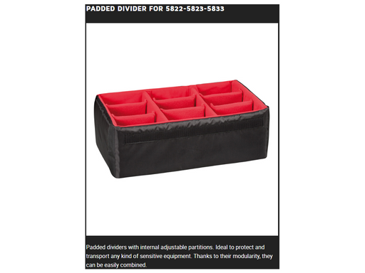 PLASTIC CASES ACCESSORY Padded DIVIDER For 5822-5823-5833