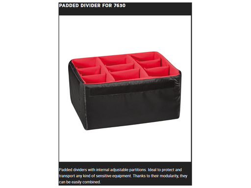 PLASTIC CASES ACCESSORY Padded DIVIDER For 7630