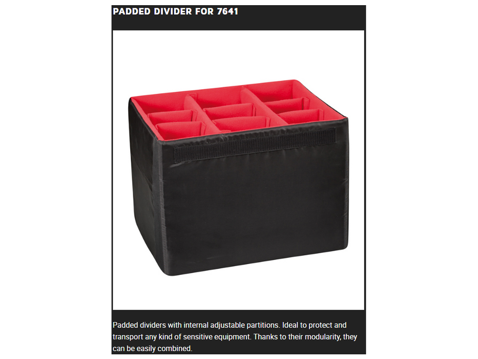 PLASTIC CASES ACCESSORY Padded DIVIDER For 7641