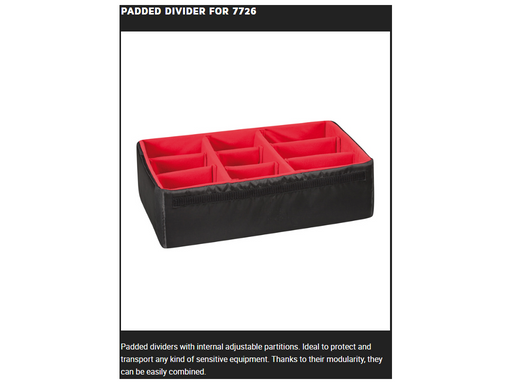 PLASTIC CASES ACCESSORY Padded DIVIDER For 7726