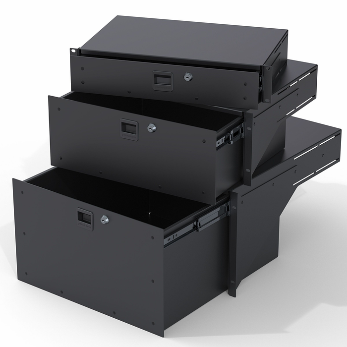 SANTOSOM Rack Drawer 2U Aluminium ERGO (19"x10")