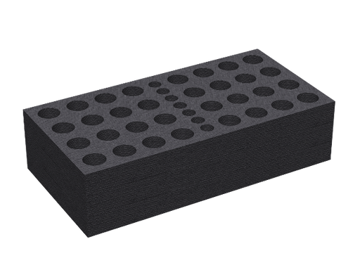 Santosom 22" Drawer Foam 5U, 32 mic. type 58+ 7 mic. HH