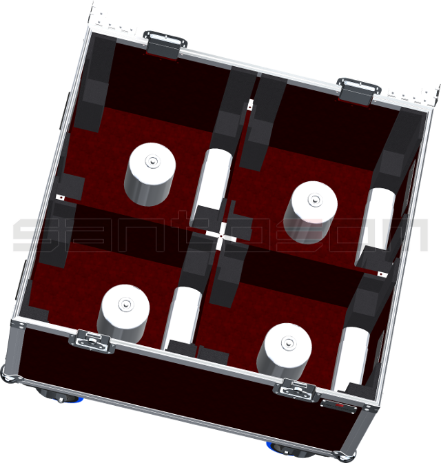 Santosom Flight case, 4x Magic Fx Stage Flame + acces.