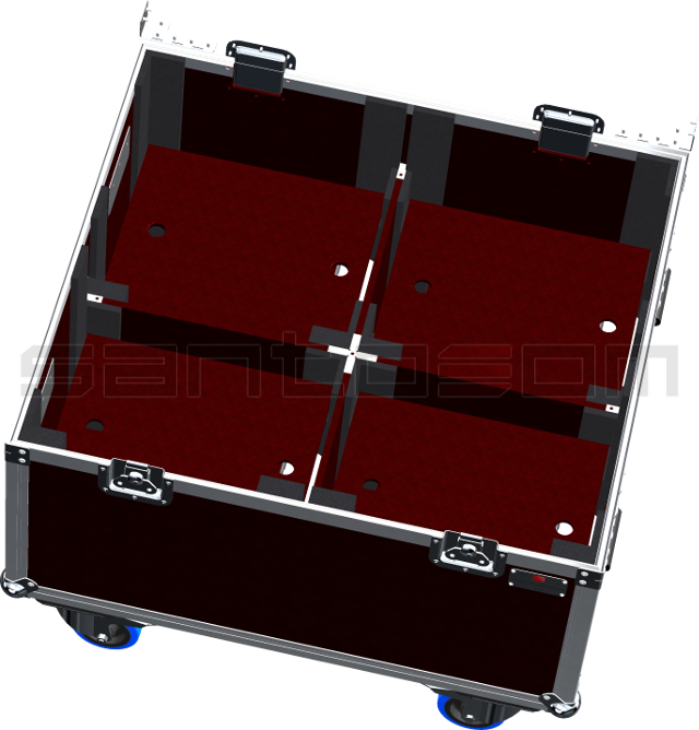 Santosom Flight case, 4x Magic Fx Stage Flame + acces.