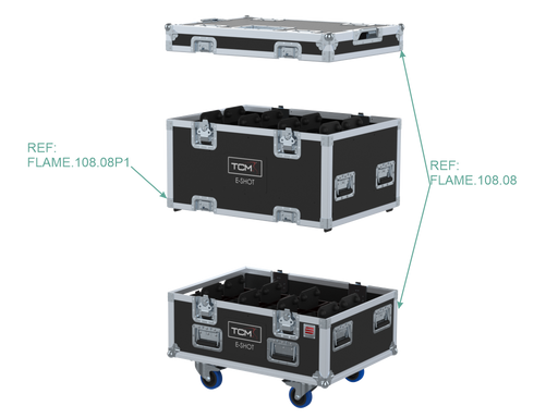 SANTOSOM Extention for flight case, TCM 8x E-SHOT
