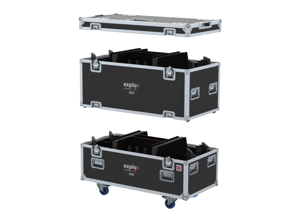 SANTOSOM Flight case PRO, 4x EXPLO SFX 12V