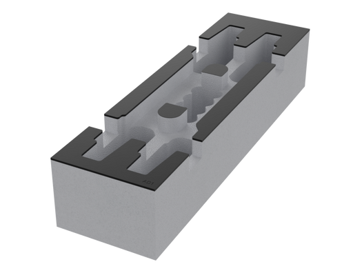 SANTOSOM   Mousse Modulaire 2U, 4x Shure AD1