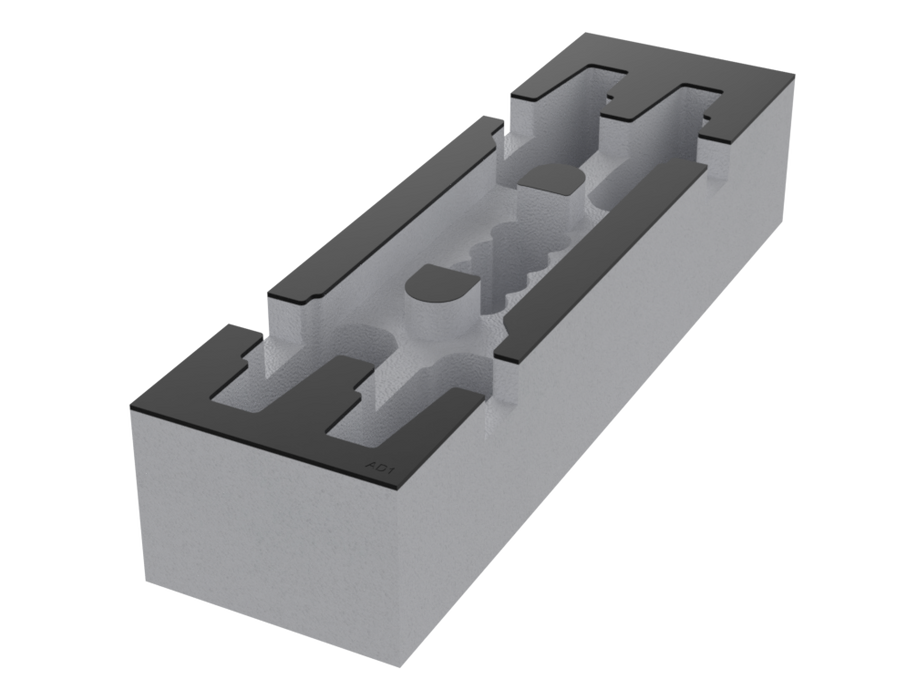 SANTOSOM Modular Foam 2U, 4x Shure AD1