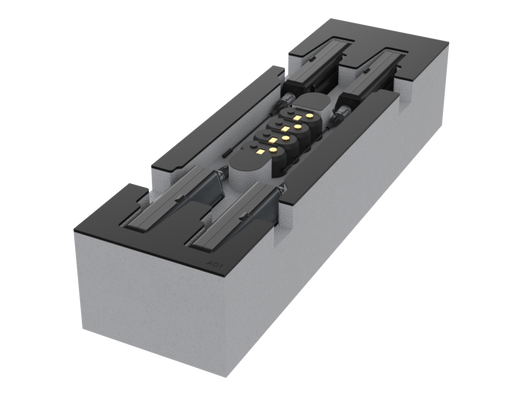 SANTOSOM   Mousse Modulaire 2U, 4x Shure AD1