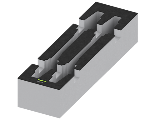 SANTOSOM   Mousse Modulaire 2U, Shure 4x AD1R