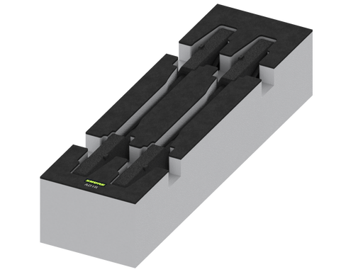 SANTOSOM   Mousse Modulaire 2U, Shure 4x AD1R
