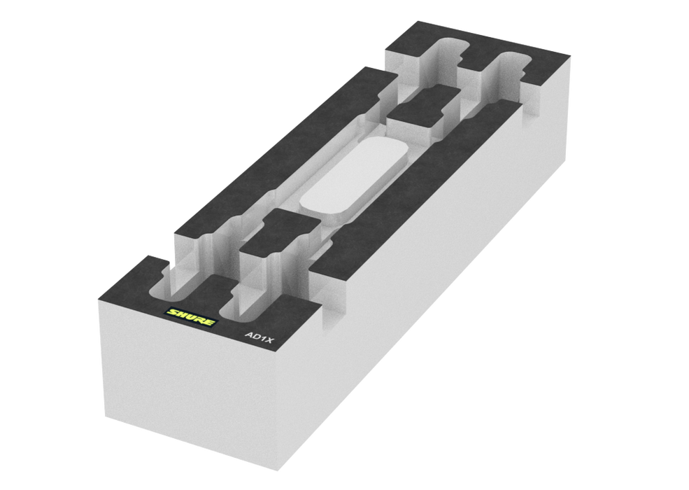 SANTOSOM Modular Foam 2U, Shure 4x ADX1