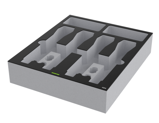 SANTOSOM   Mousse Modulaire 2U, Shure, 4x AD2