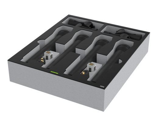SANTOSOM   Mousse Modulaire 2U, Shure, 4x AD2