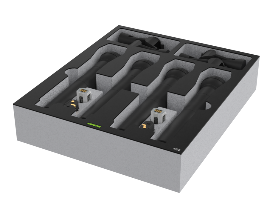 SANTOSOM Modular Foam 2U, Shure, 4x AD2