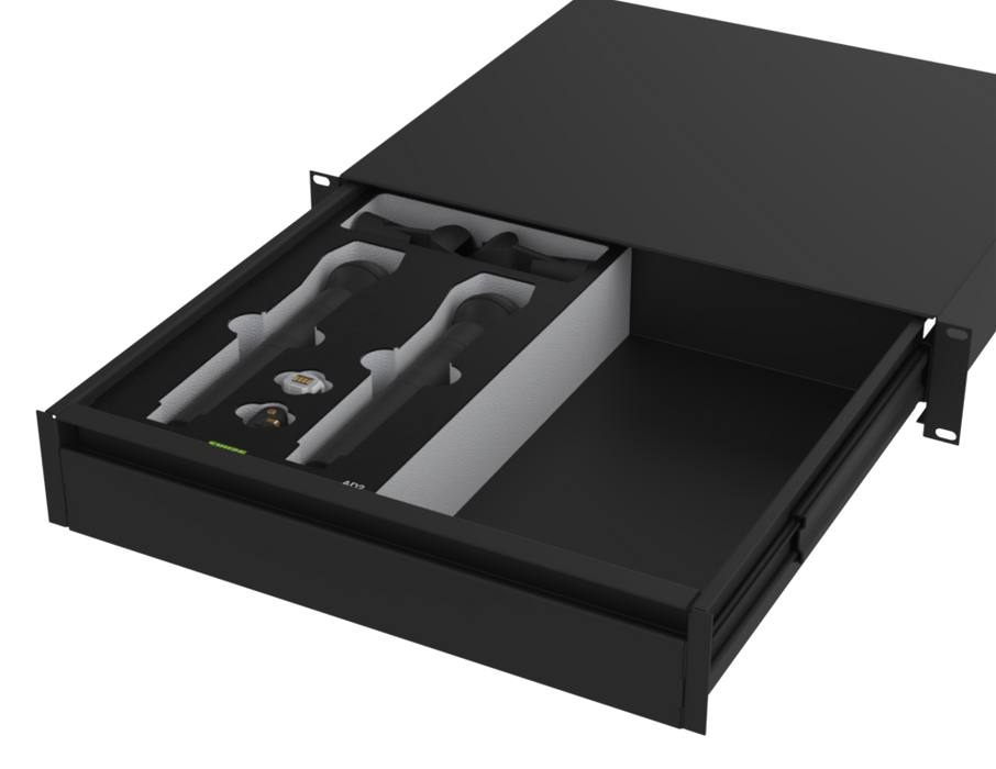 SANTOSOM Modular Foam 2U, Shure 2x AD2 + Acess.