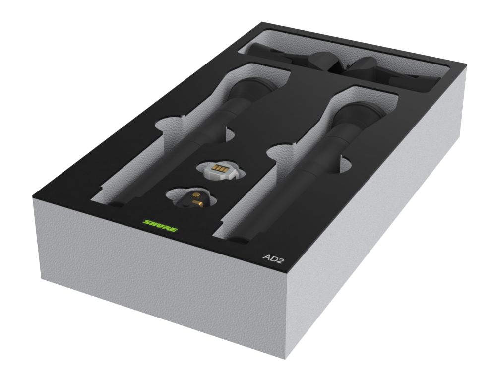 SANTOSOM Modular Foam 2U, Shure 2x AD2 + Acess.