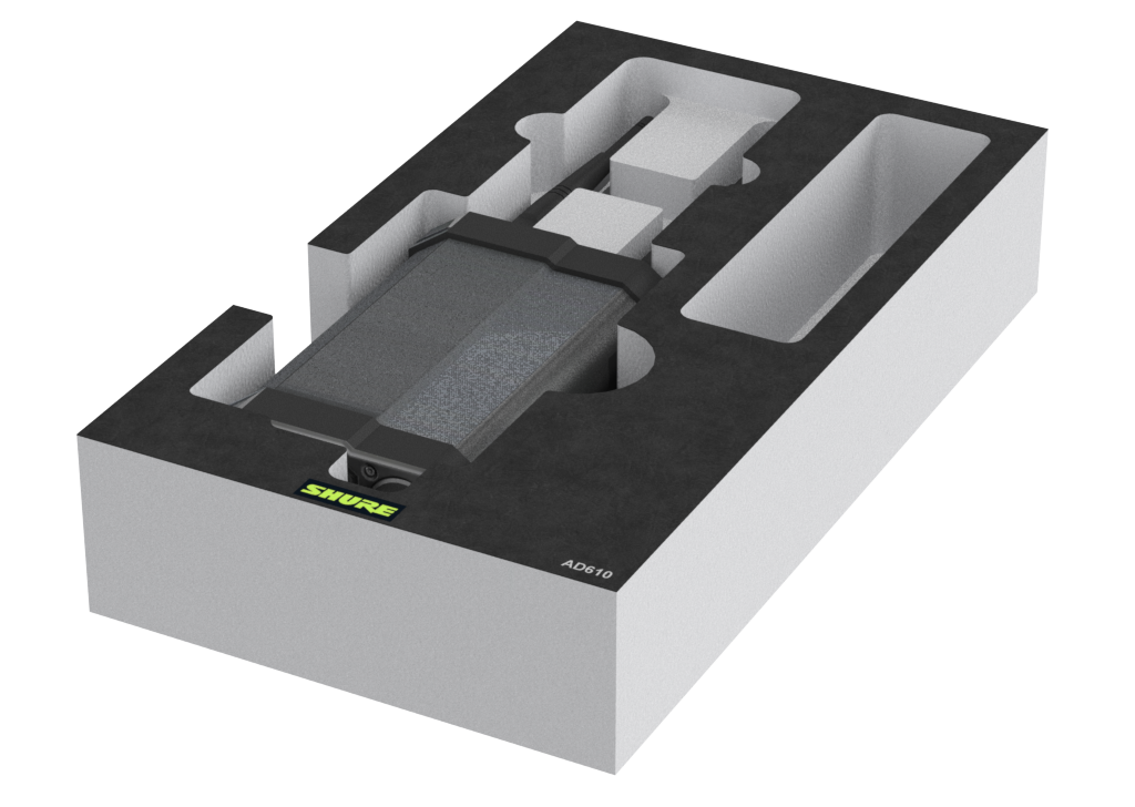 SANTOSOM Modular Foam 2U, Shure 1x AD610