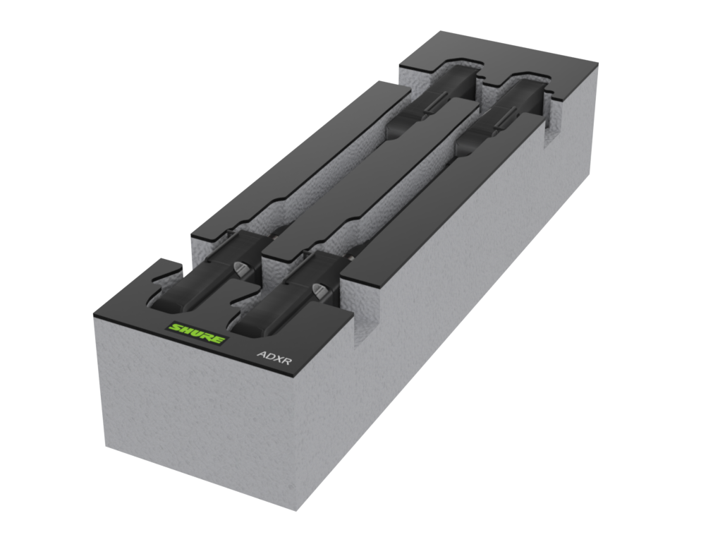 SANTOSOM Modular Foam 2U, 4x Shure ADXR