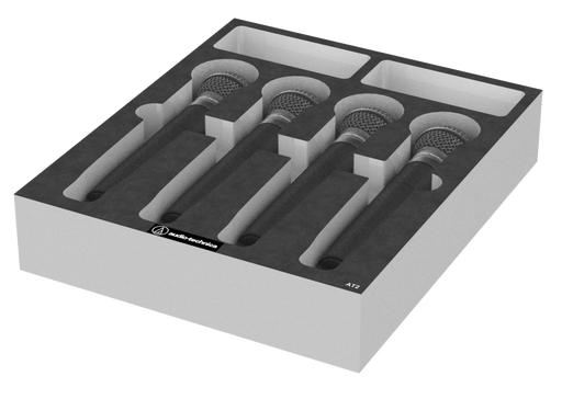 SANTOSOM Modular Foam 2U, Audio Technica 4x AT2