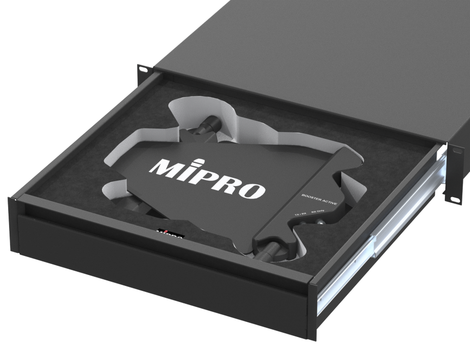 SANTOSOM Modular Foam 2U, 2x Antenna Mipro AT-90W
