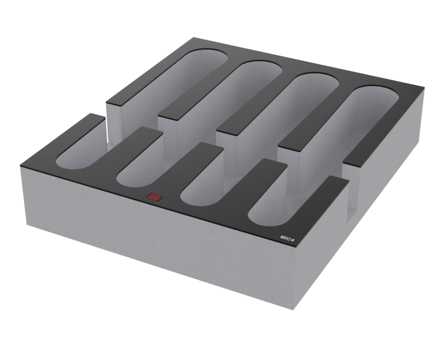 SANTOSOM Modular Foam 2U, 4x Generic Microphone