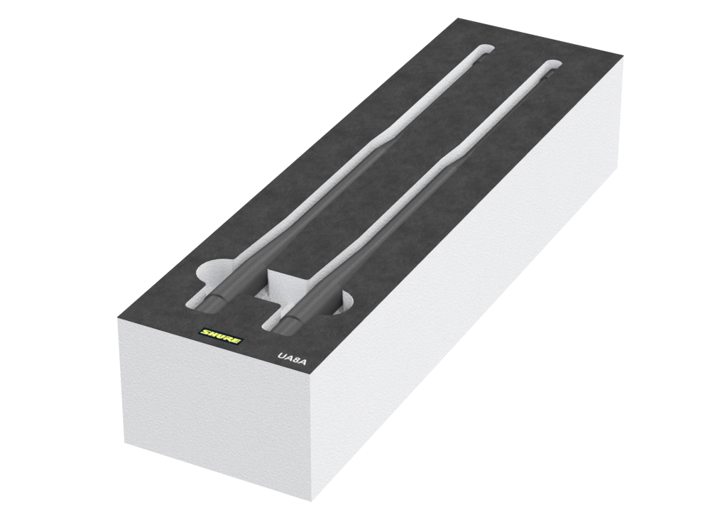 SANTOSOM Modular Foam 2U, Shure 2x UA820