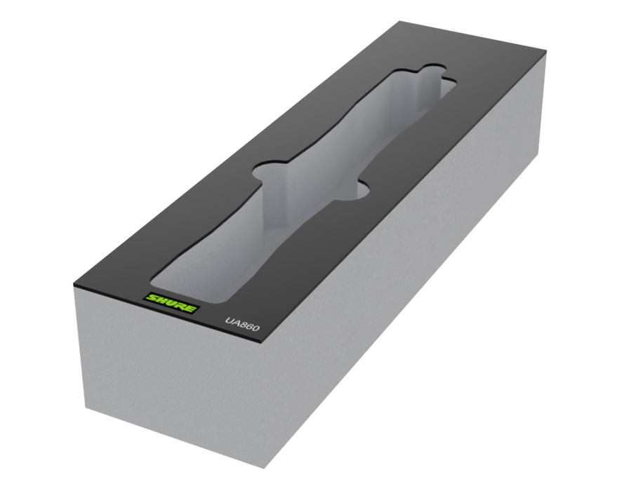 SANTOSOM Modular Foam 2U, 1x Shure UA860