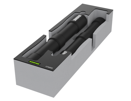 SANTOSOM Modular Foam 2U, 2x Shure UA860