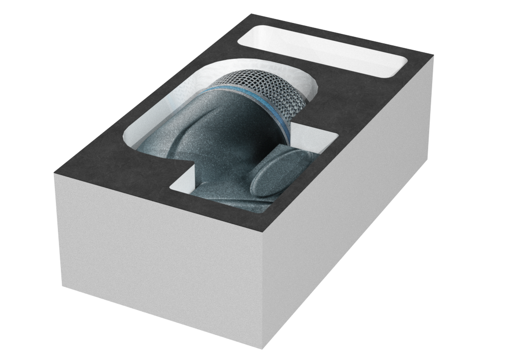 SANTOSOM Modular Foam 2U, 1x Shure Beta 52A