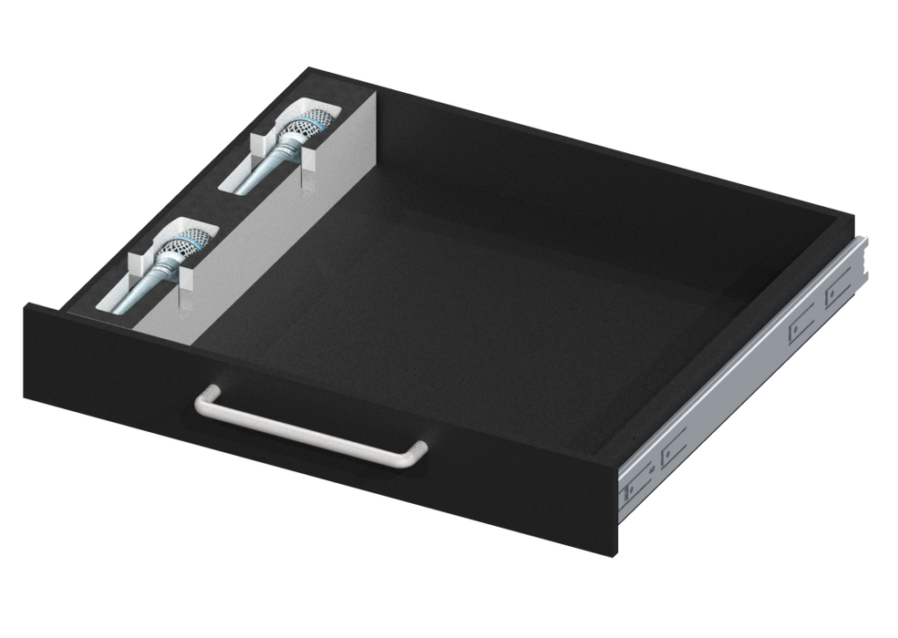 SANTOSOM Modular Foam 2U, 1x Shure BETA 57A