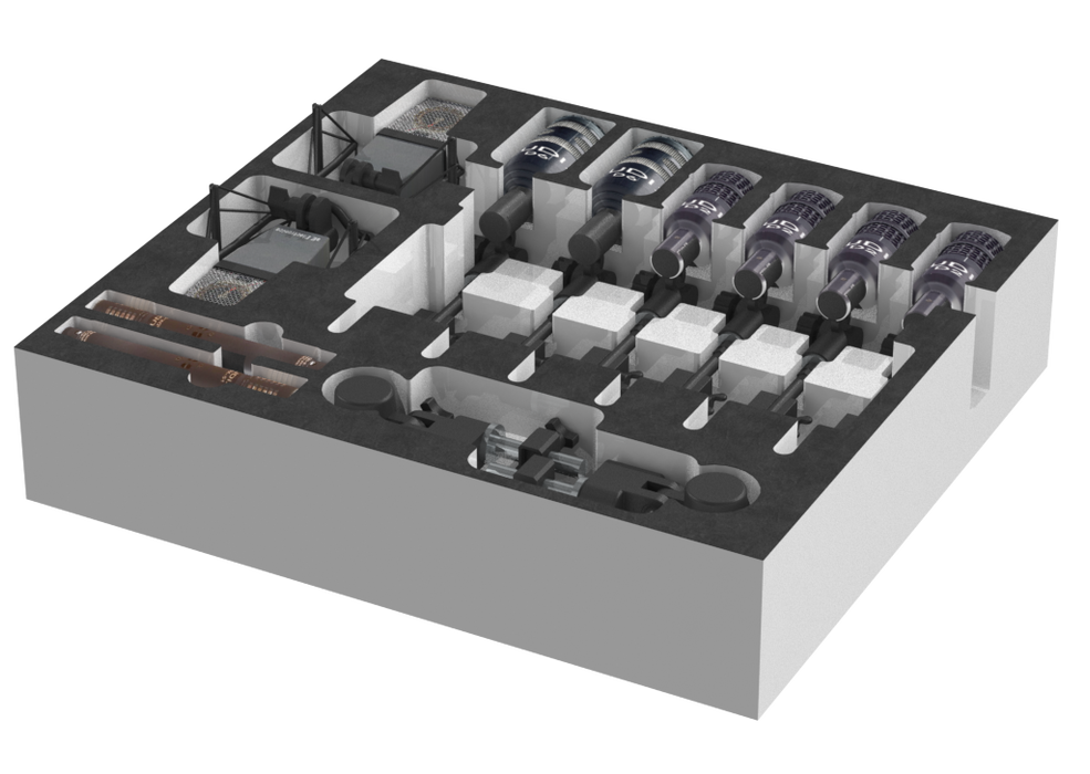 SANTOSOM Modular Foam, Drum Set 12 mic (Aranhas sE+Clips Audix)