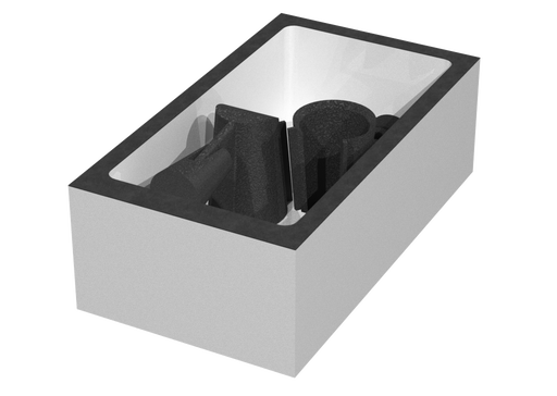 SANTOSOM   Espuma Modular 2U, Acessórios (90x185x60)
