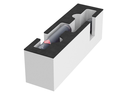 SANTOSOM Gaveta Espuma Modular 2U, 2x KM184