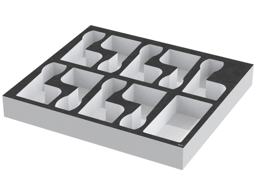 SANTOSOM   Espuma Modular 2U, 9x M01 (sE V7 + Mclip)