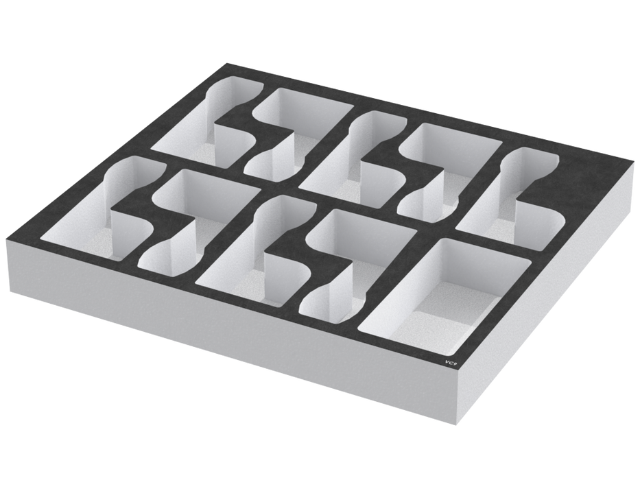 SANTOSOM Modular Foam 2U, 9x M01 (sE V7 + Mclip)