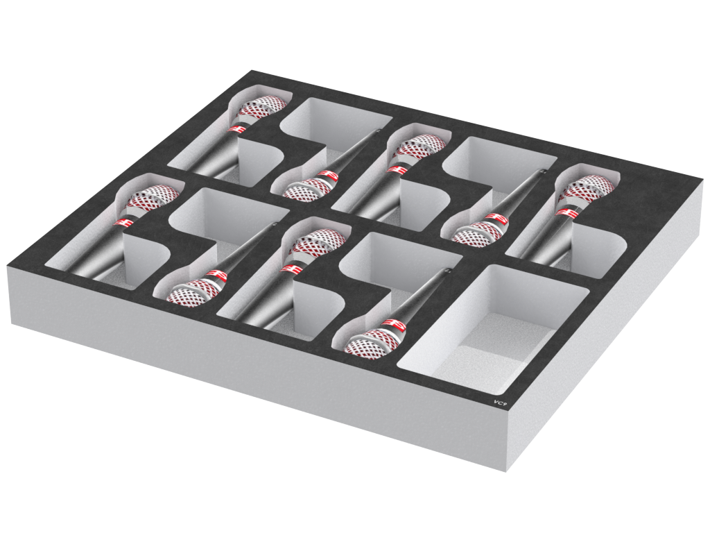SANTOSOM Modular Foam 2U, 9x M01 (sE V7 + Mclip)