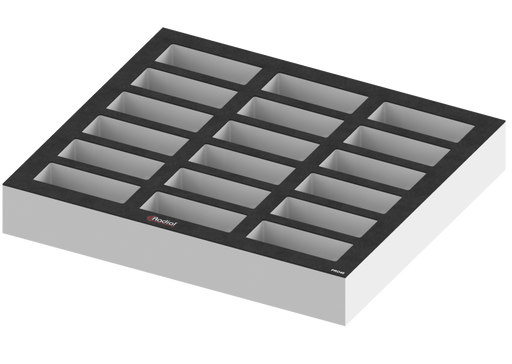 SANTOSOM   Espuma Modular 2U, 18x Radial Pro48
