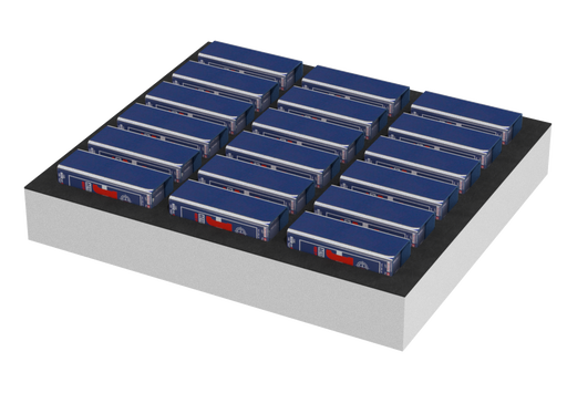 SANTOSOM   Espuma Modular 2U, 18x Radial Pro48