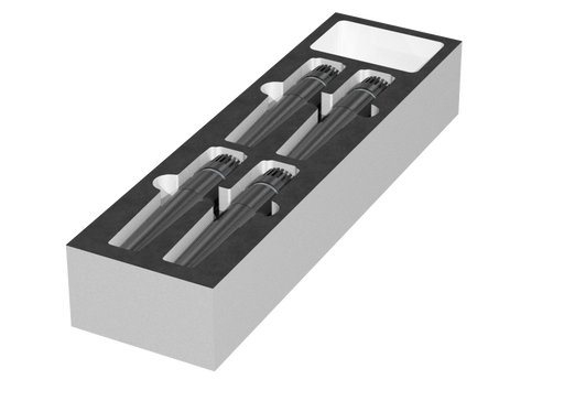 SANTOSOM   Espuma Modular 2U, 4x Shure SM57