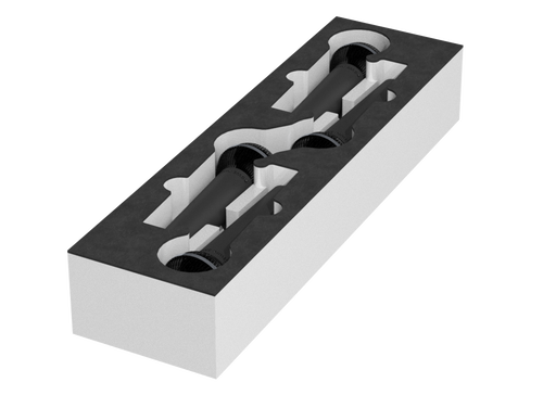 SANTOSOM   Espuma Modular 2U, 4x Shure SM58