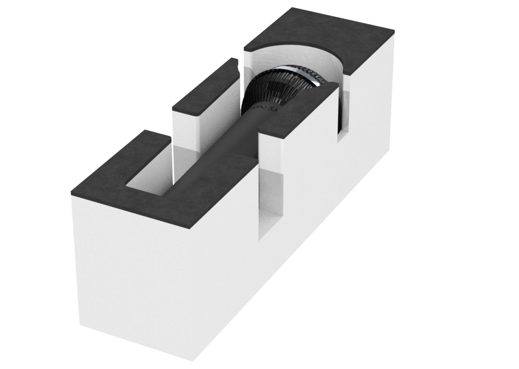 SANTOSOM Modular Foam 2U, 1x Shure SM58